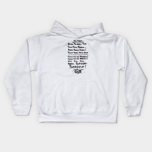 Cheat Sheet for Drummers Kids Hoodie